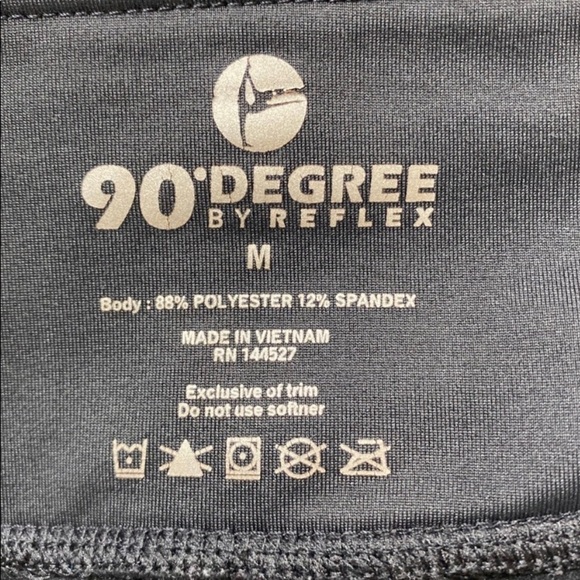 90 Degree Contrast Sport Pants Active Black Size M - Picture 7 of 8